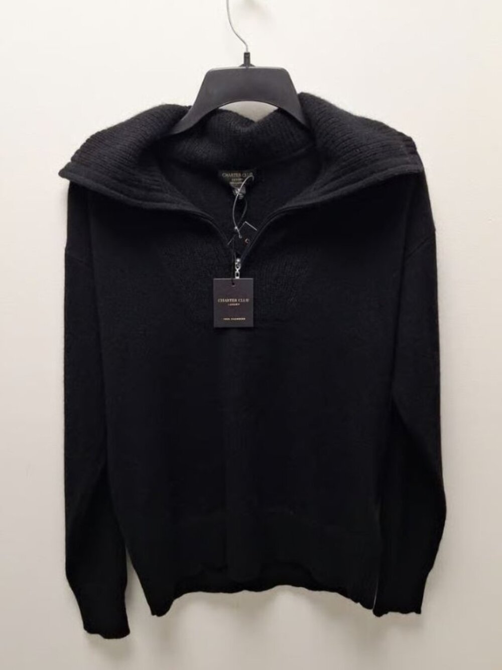 Charter Club Women's 100% Cashmere Collared Sweater Size Small ORG 179 RackD NWT